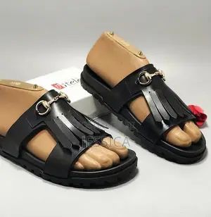 Men's Black Slippers
