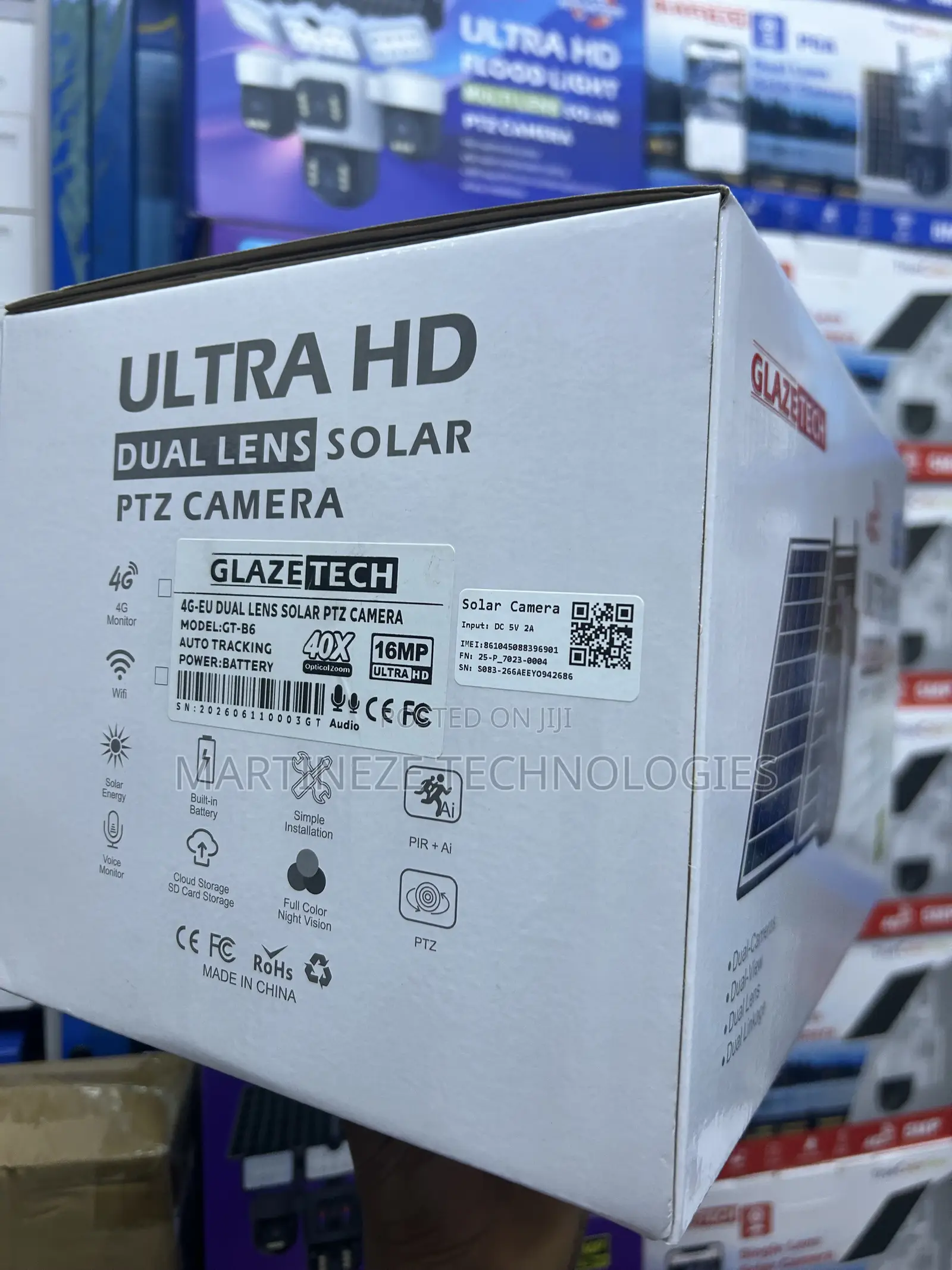 4G Ultra HD Dual Lens Solar Camera 40x Optical Zoom