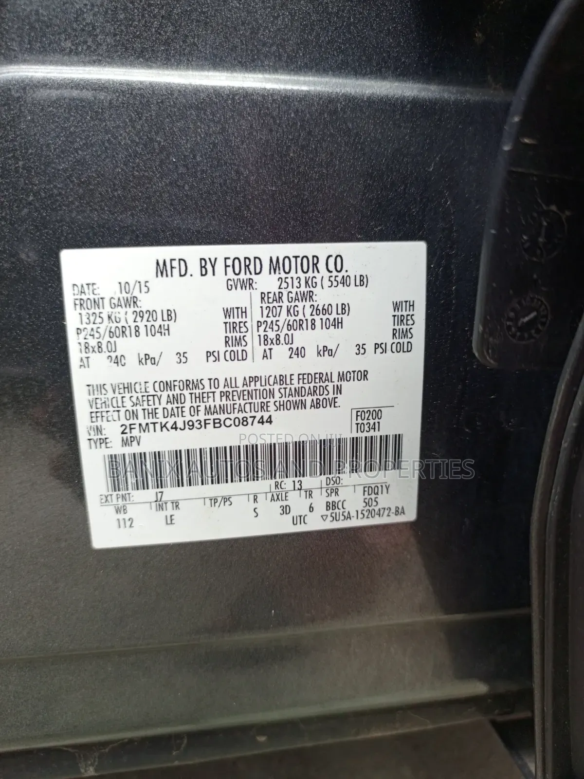 Ford Edge 2016 Gray