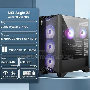 New Desktop Computer MSI Aegis RS 12TJ-282US 16GB AMD Ryzen 7 SSD 1T
