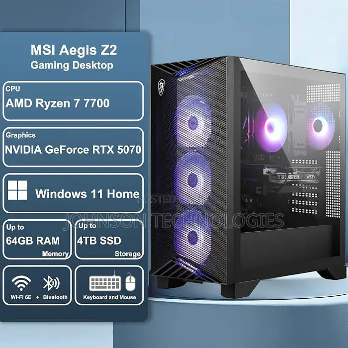 New Desktop Computer MSI Aegis RS 12TJ-282US 16GB AMD Ryzen 7 SSD 1T