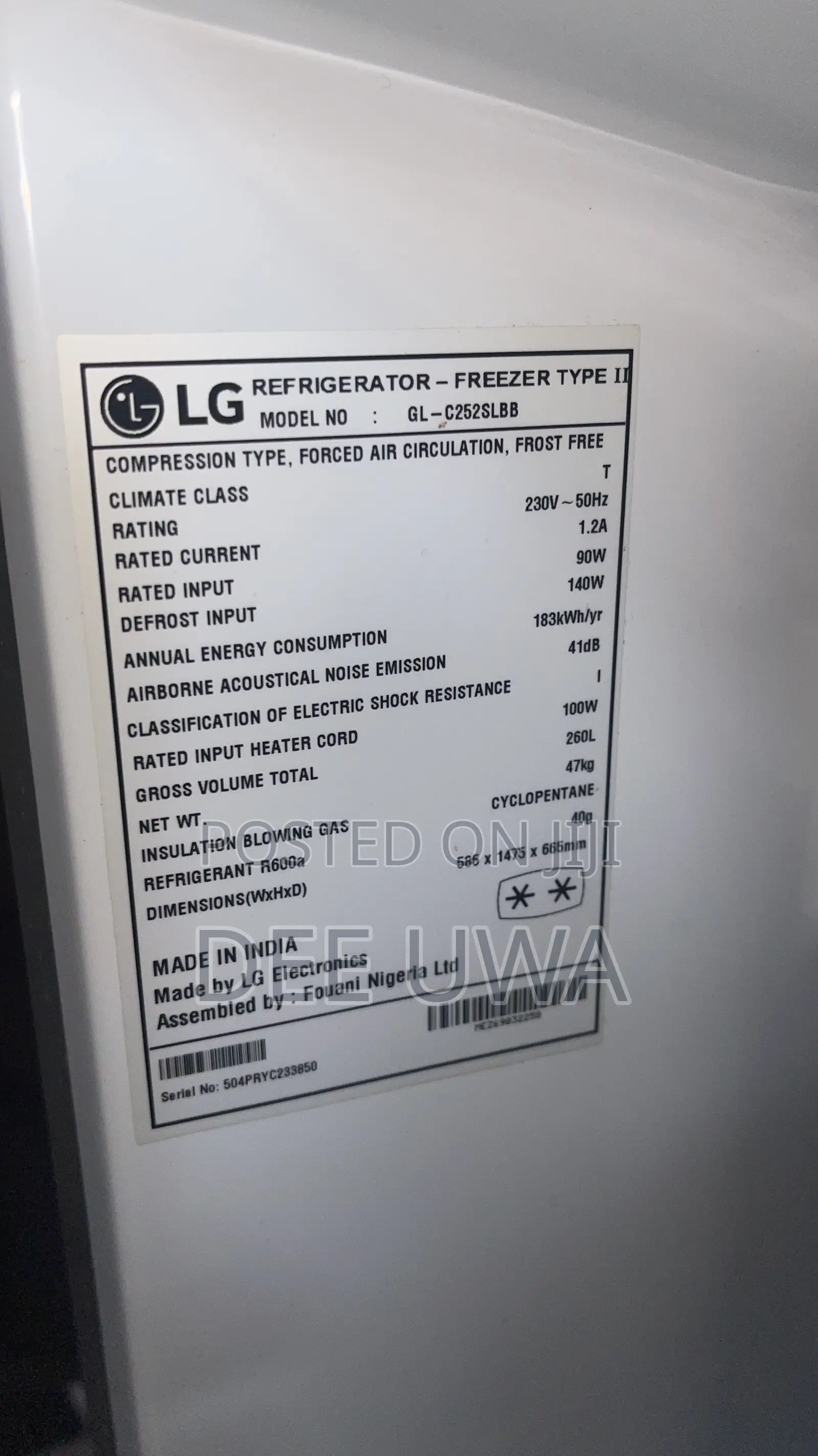 LG Smart Inverter Double Door Refrigerator - Clean & Metallic Silver
