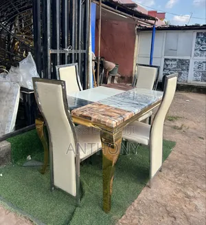 4 Seaters Marble Top Dining Table