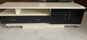 Clean Modern Black & White TV Stand / Console Table