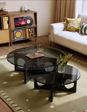 Orbit Round Glass Twins Table