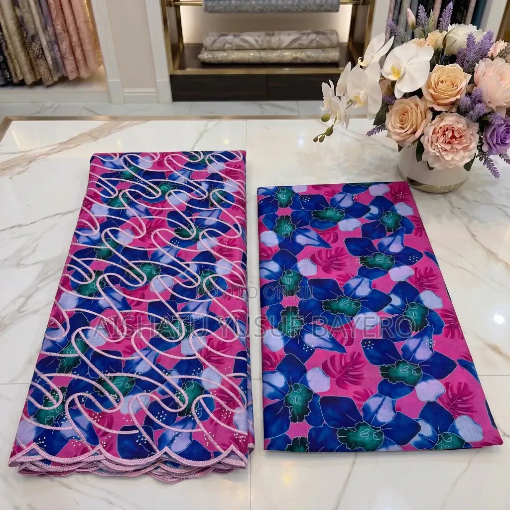 Quality Digital Print Fabric - Embroidery - New