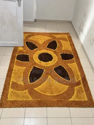 Orange With a Patterned Design Rug