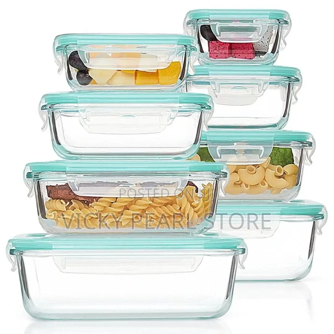4pcs Glass Food Storage Contaner