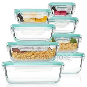4pcs Glass Food Storage Contaner