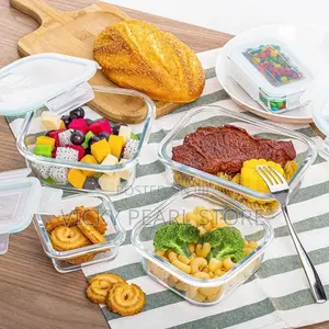 4pcs Glass Food Storage Contaner