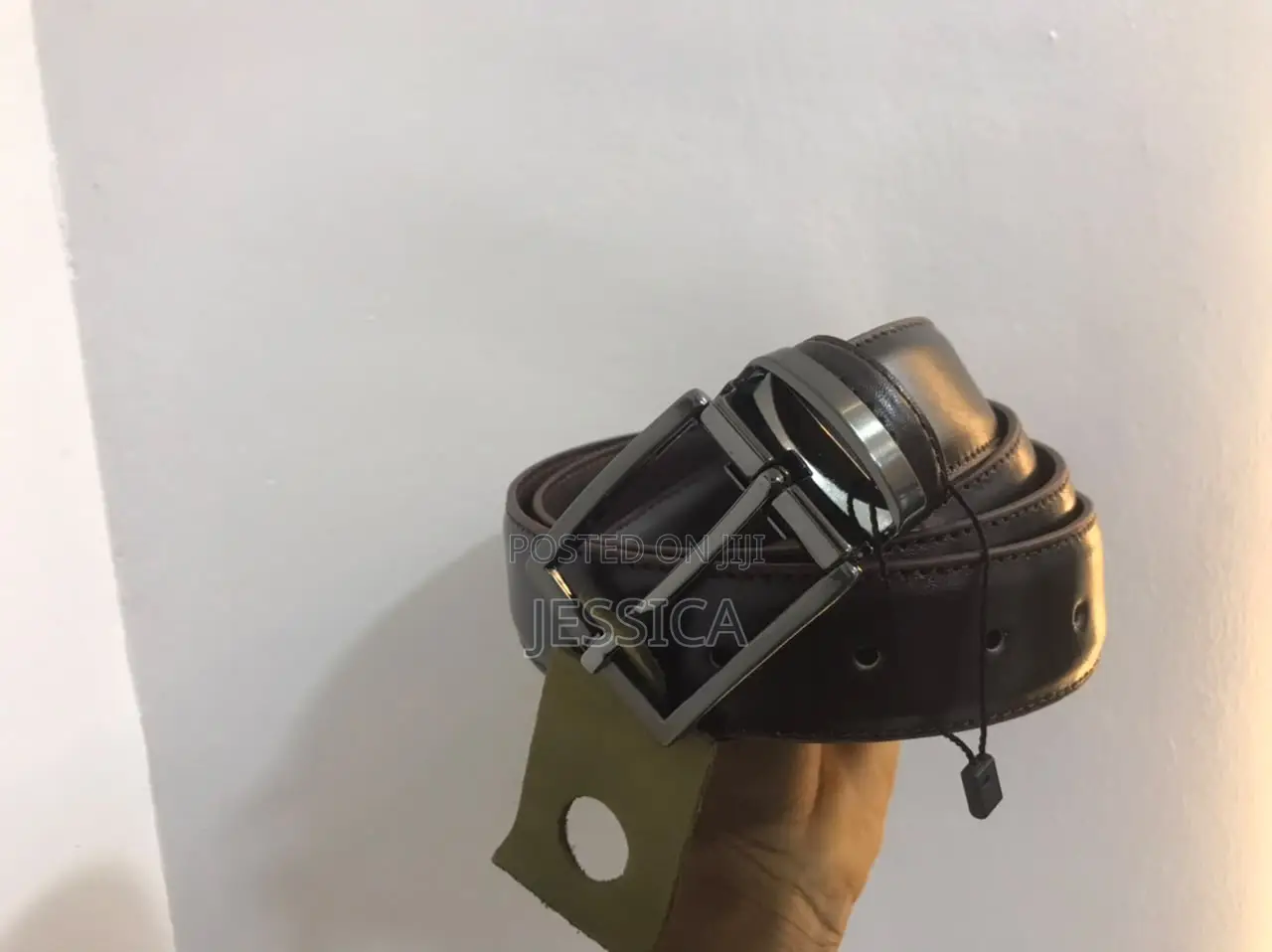 Men's Plain Brown Leather Belt