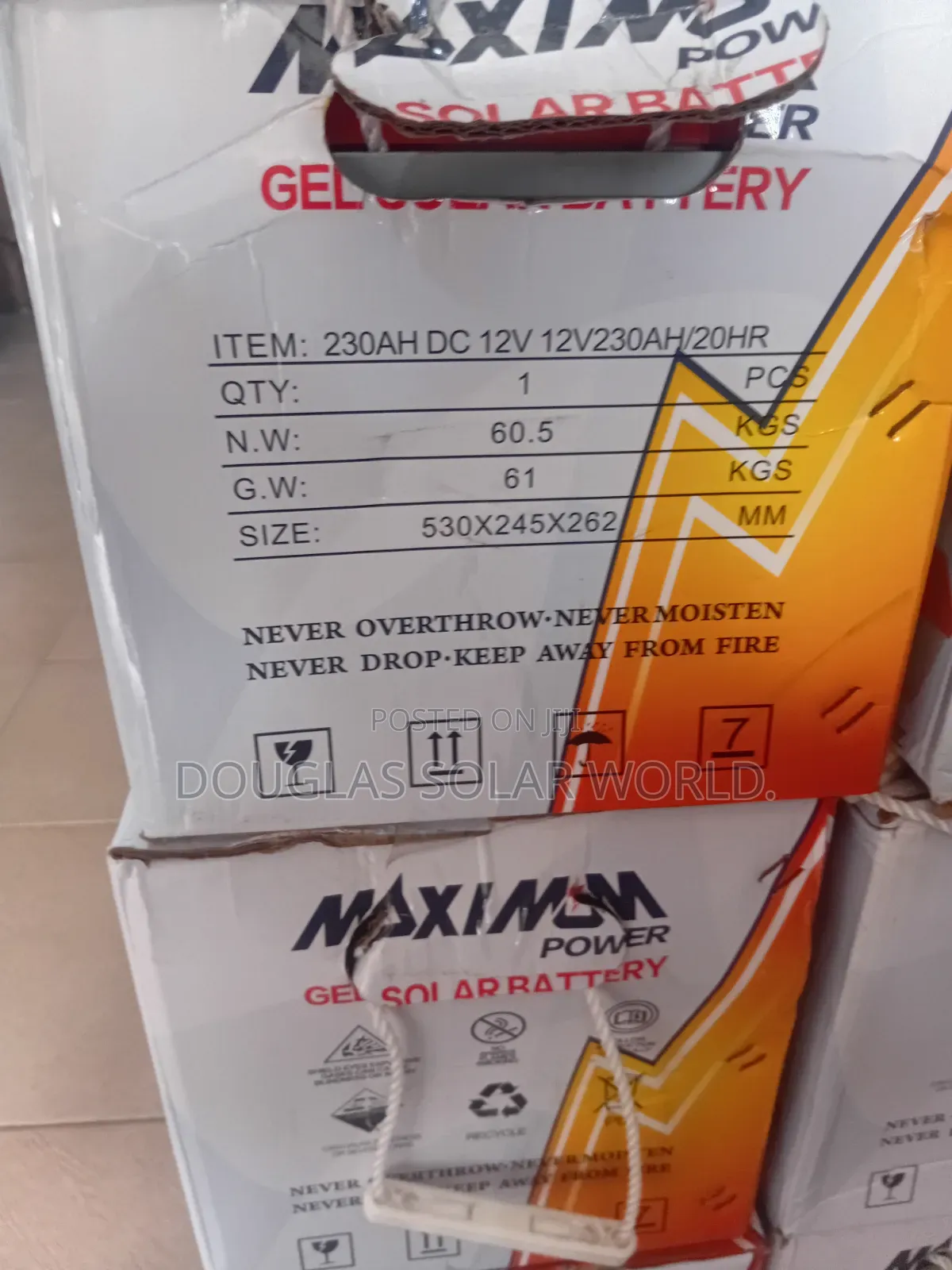 230ah Maximum Gel Battery