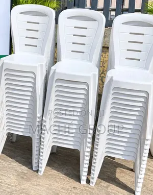Original DEMIGHTY White Plastic Chairs -Strong & Durable - MACHÉ GROUP
