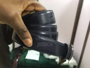 Genio Plain Blue Leather Belt