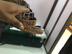 Genio Brown Aligator Leather Belt