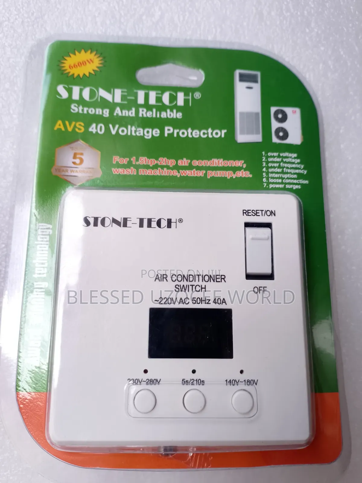Stonetech AVS 40A Voltage Protector Guard Switch for Home Safety Tool