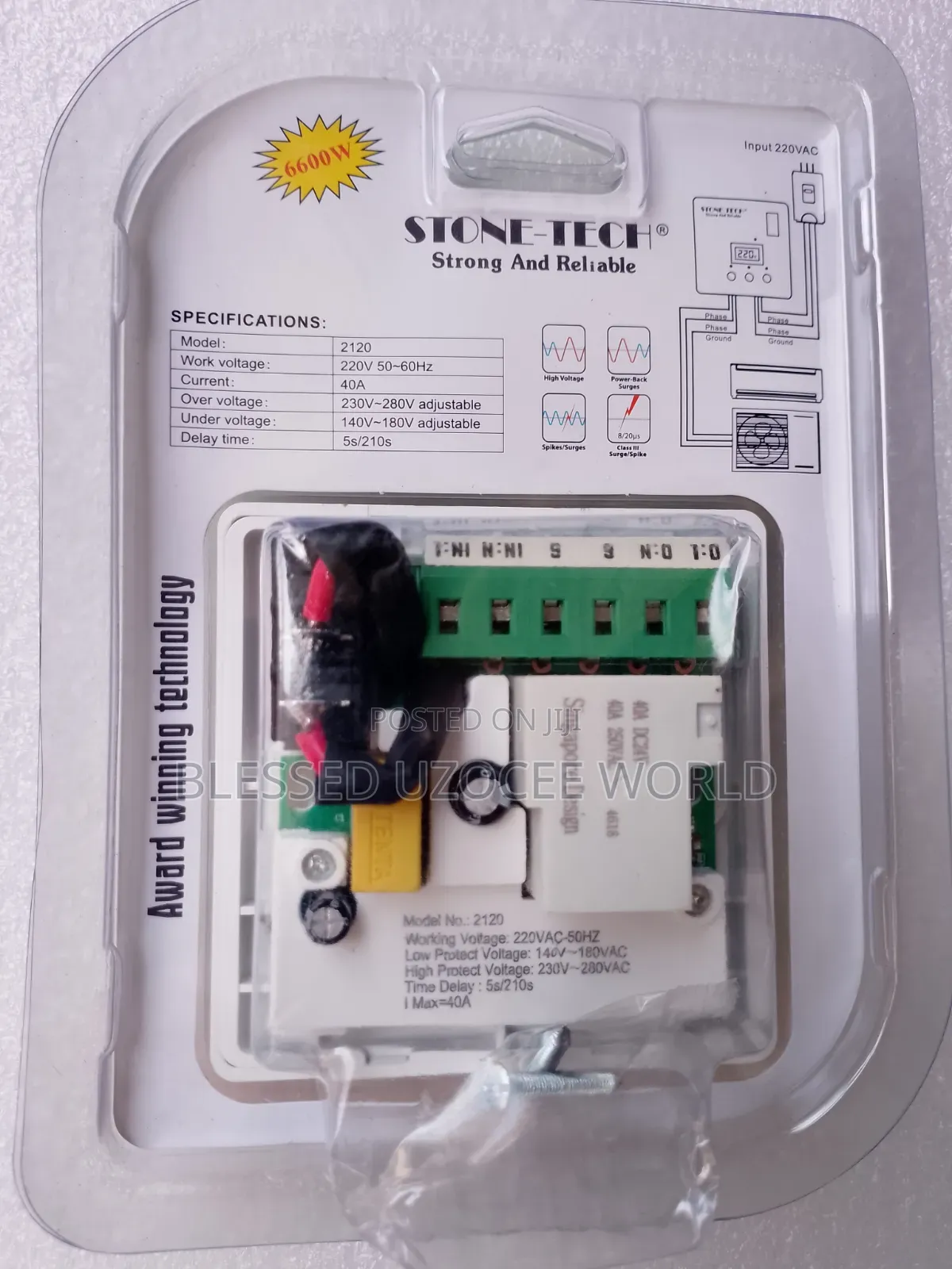 Stonetech AVS 40A Voltage Protector Guard Switch for Home Safety Tool