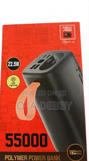 New Age 55000mAh Power Bank 22.5W Fast Charge + Torch