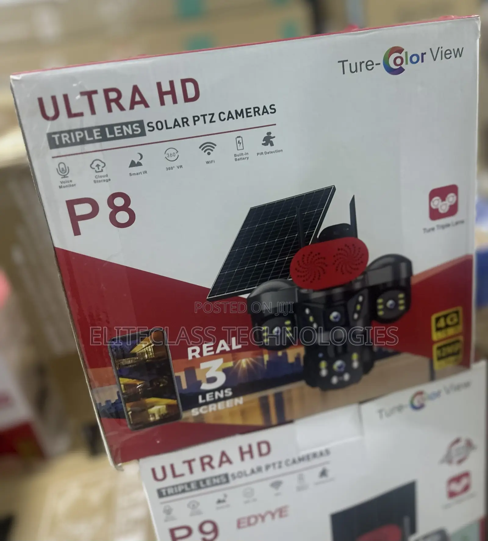 P8 Ultra HD Solar Camera With PTZ Triple Lens System