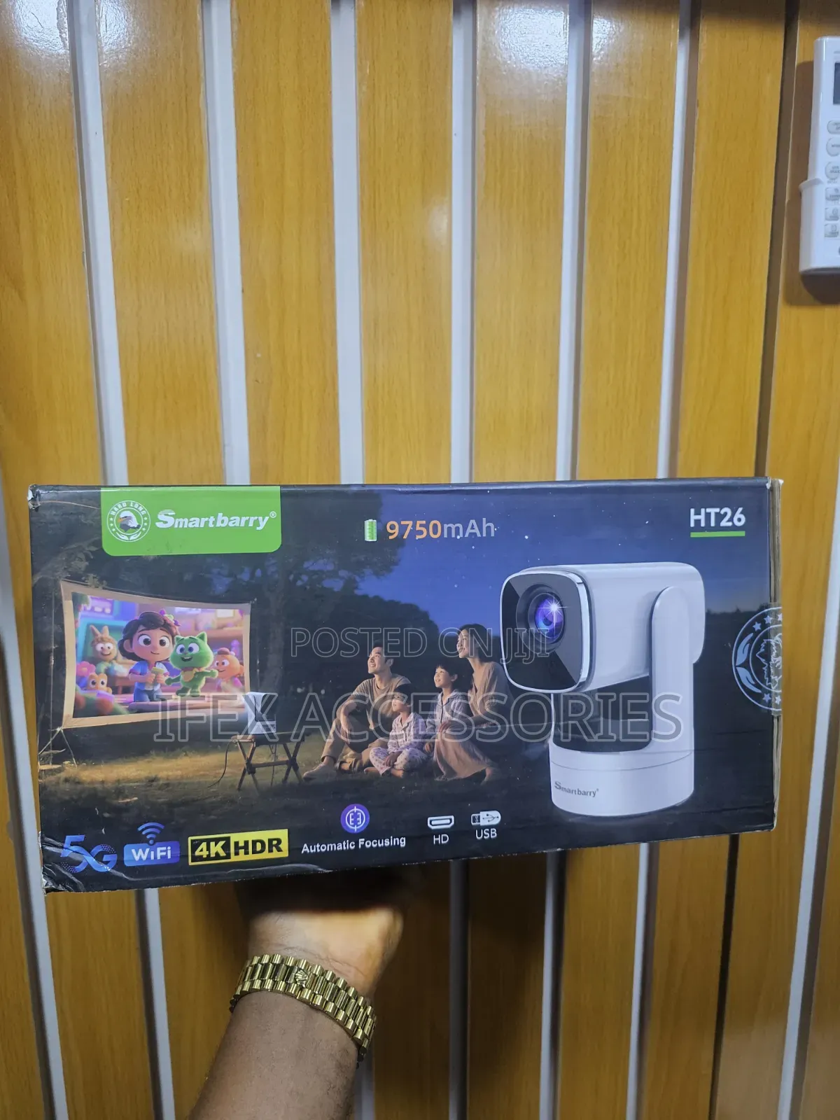 Smartbarry HT26 Rechargeable Projector (9750 mAh)