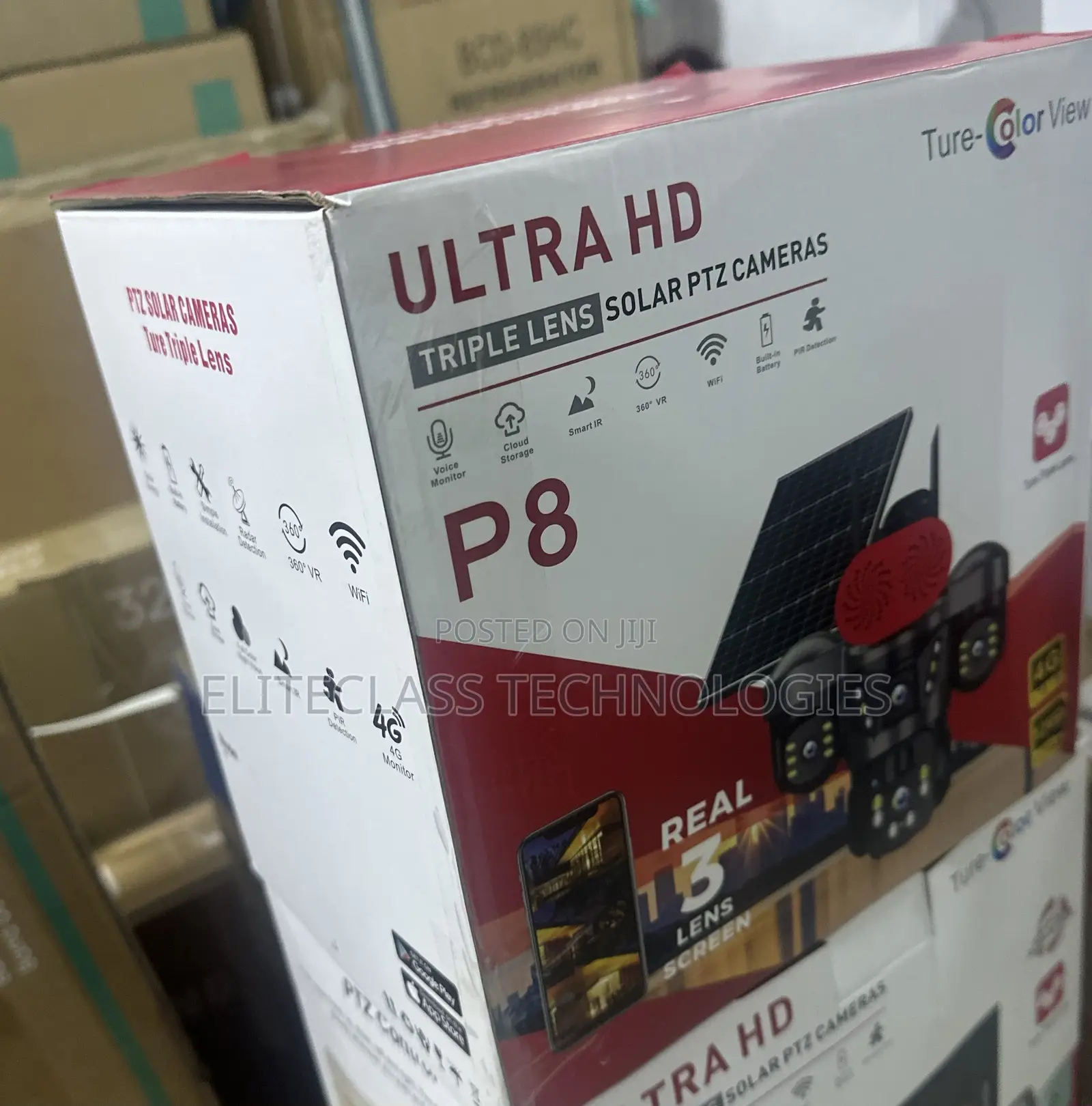 P8 Ultra HD Solar Camera With PTZ Triple Lens System