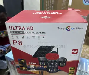 P8 Ultra HD Solar Surveillance Camera With Three Lenses