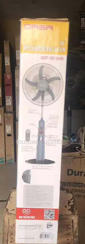 Rechargeable Standing Fan 18”