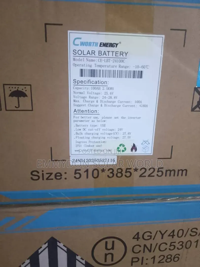 C Worth Solar Lithium Battery 2.5kwh 24v