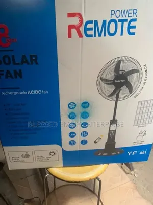 Solar Rechargeable Fan With Panel