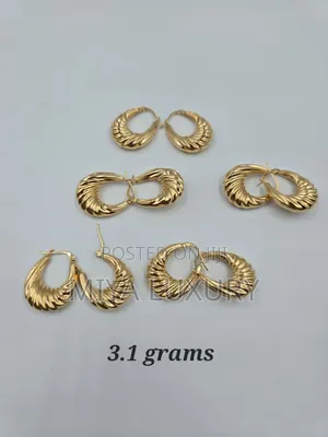 18k Italian Gold Hoop Earrings