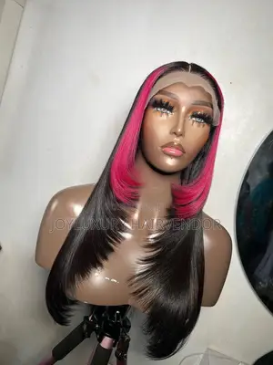 20” SDD Customized Color Pink With Black Layering 6by6 Closure 200g