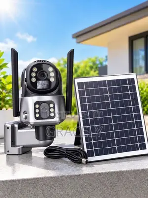 Double Lens Solar CCTV Camera