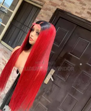 30” SDD Red Wine Color Bone Straight With 2by6 Closure 300g