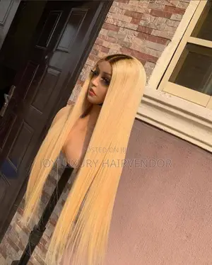 30” VIP Blonde Color Bone Straight With 2by6 Closure 300g