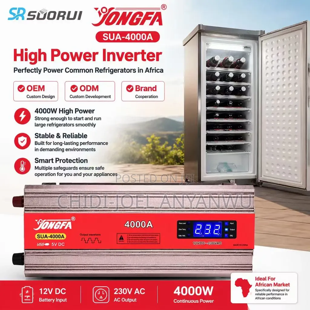 Smart Inverter 12v 4000w Digital Display Lights