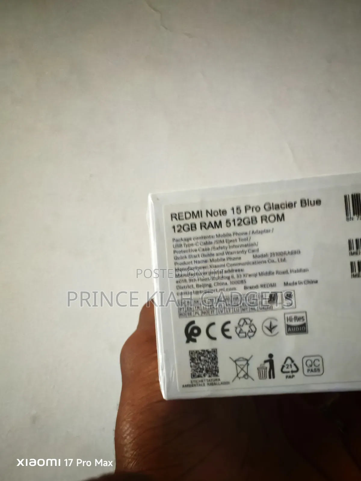 New Xiaomi Redmi Note 15 Pro 256 GB Blue