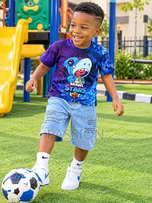 Brawl Stars T-Shirt & Denim Shorts Set