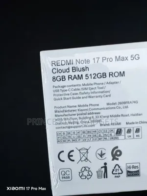 New Xiaomi Redmi Note 17 Pro Max 512 GB Red