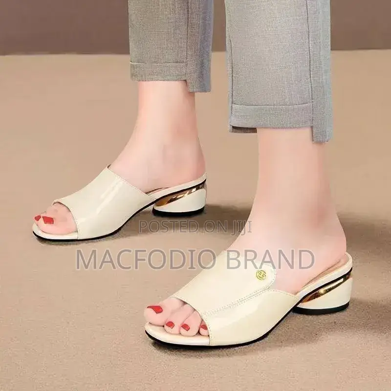 Metal Chunky Block Heels