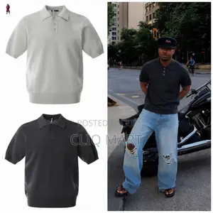 Premium Knit Polo Shirt (Short-Sleeve Casual Top)