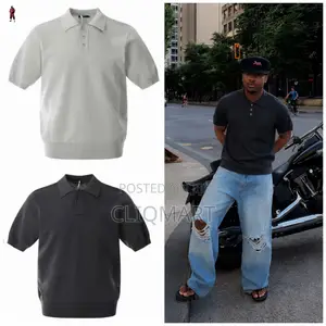 Premium Knit Polo Shirt (Short-Sleeve Casual Top)
