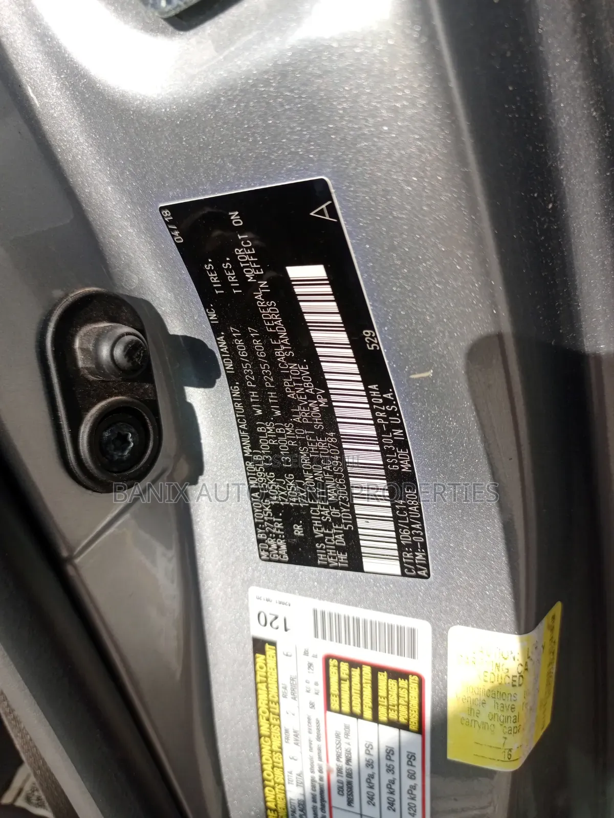 Toyota Sienna 2018 Silver