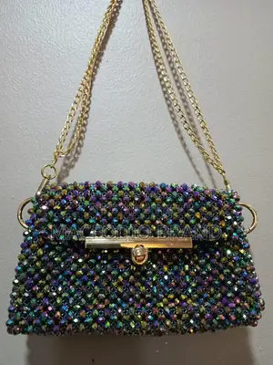 Multicolour Crystal Beaded Evening Bag