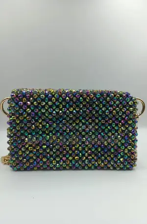 Multicolour Crystal Beaded Evening Bag