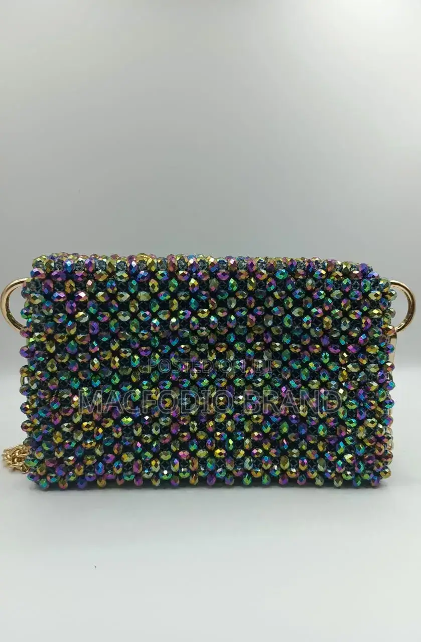 Multicolour Crystal Beaded Evening Bag