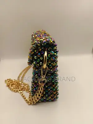 Multicolour Crystal Beaded Evening Bag