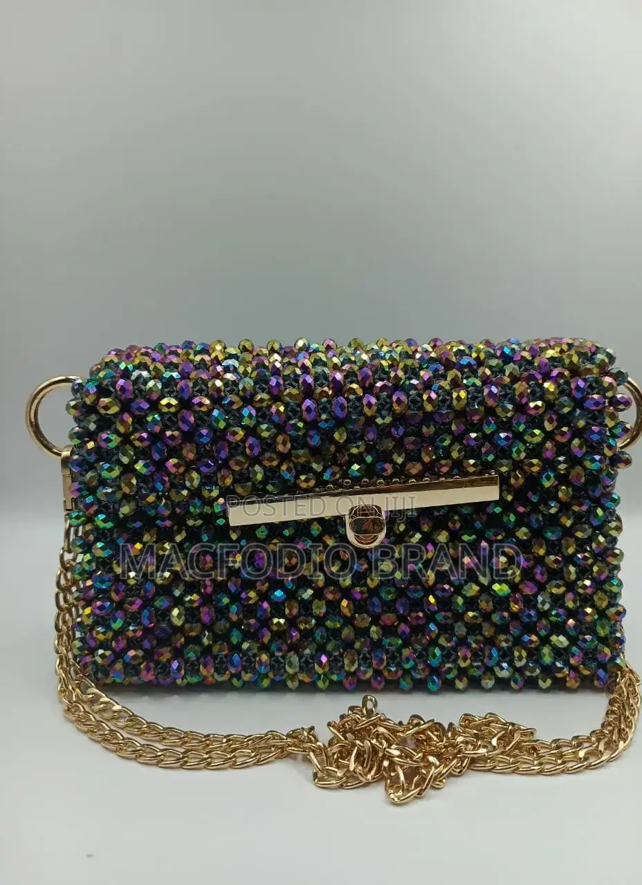Multicolour Crystal Beaded Evening Bag