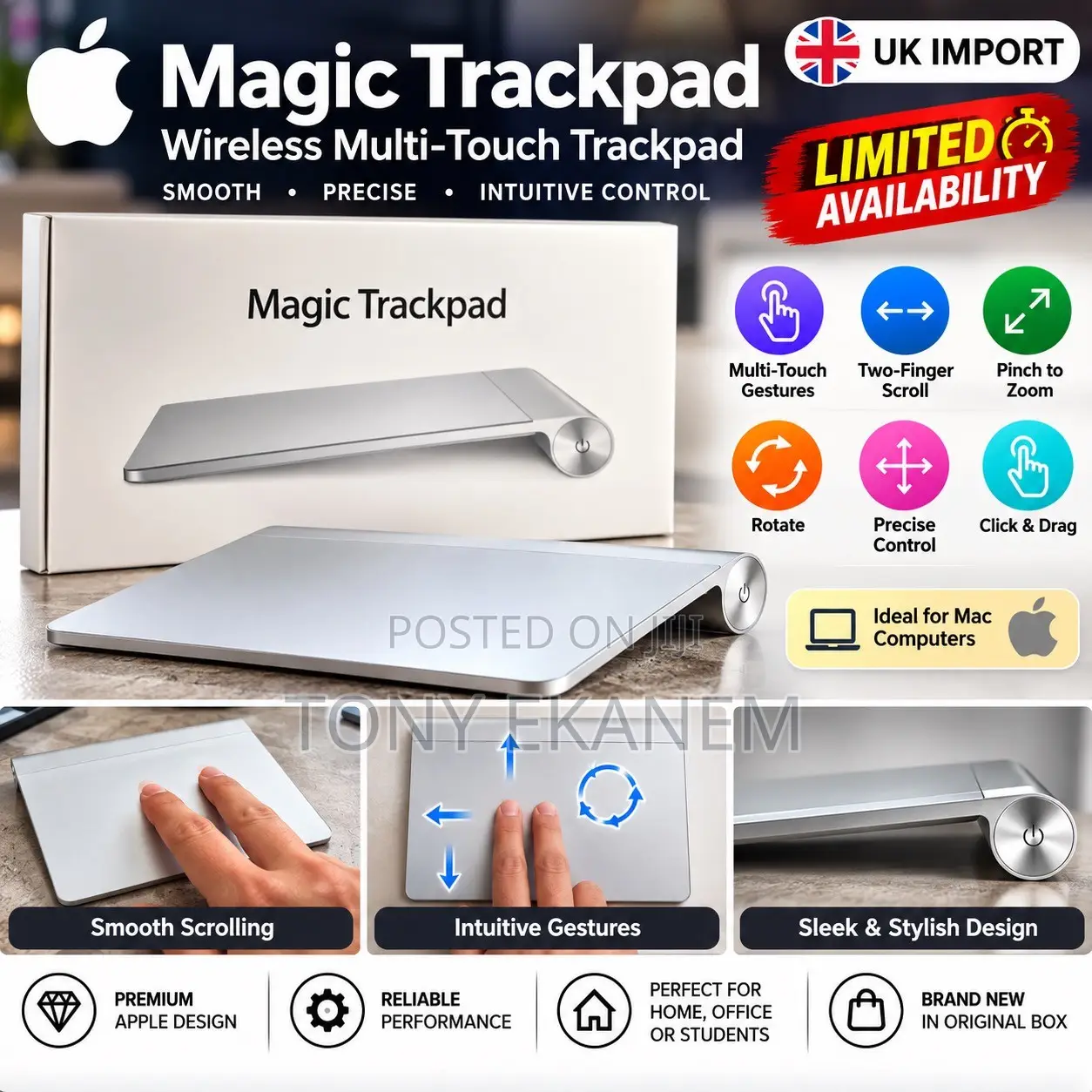  Apple Magic Trackpad – Wireless Multi-Touch Trackpad | Silver