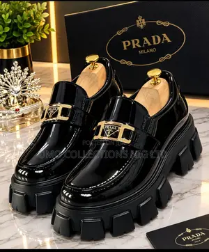 Prada Luxury Black Patent Premium Leather Loafers – Fully Boxed