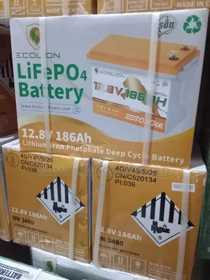 ECOLION Solar Life PO4 Lithium Battery 186ah 12.8v